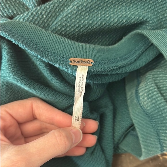 Free People Green Fitted Embellished Top - Picture 3 of 5